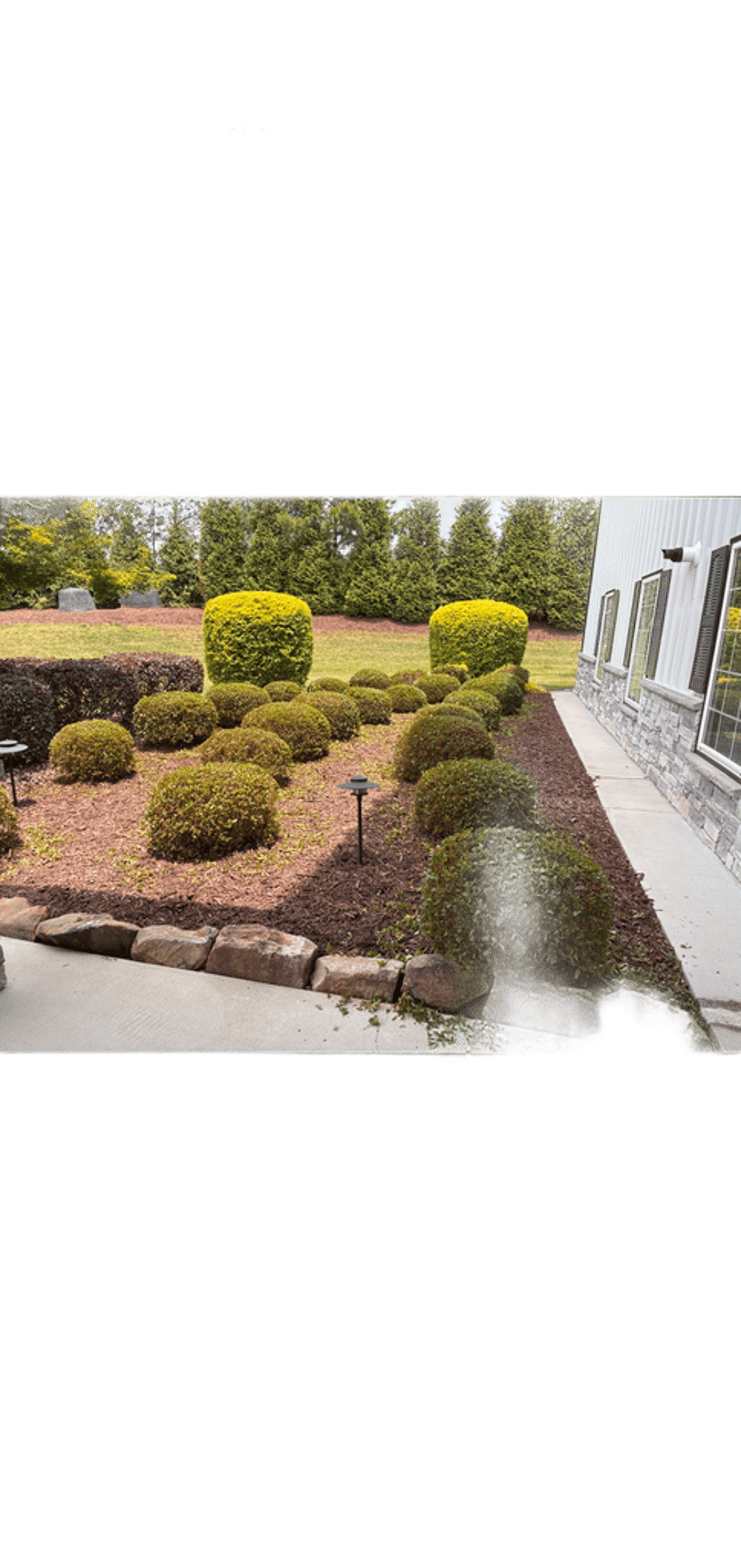Mulch and gardening work